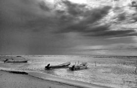 Small Beach BW